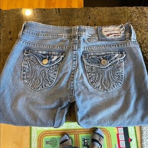 MEK Seychelles light wash flare bootcut denim jeans 25